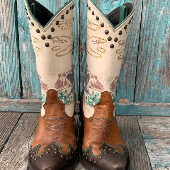 ULTRA RARE Double D Ranch El Paso Boots Honey Cowboy Boots Size 7.5 MSRP $1,250 - Picture 2 of 7